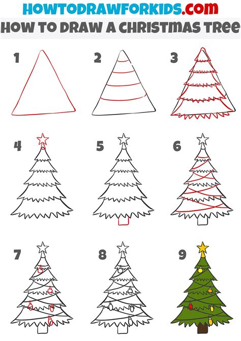 How To Draw Simple Christmas Tree
