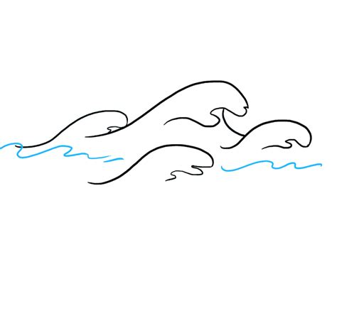 how to draw small ocean waves