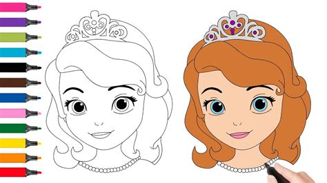 How to Draw Sofia the First Step by Step Video