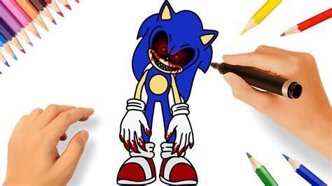 How To Draw Sonic.EXE Step By Step Tutorial BlogTubeZ