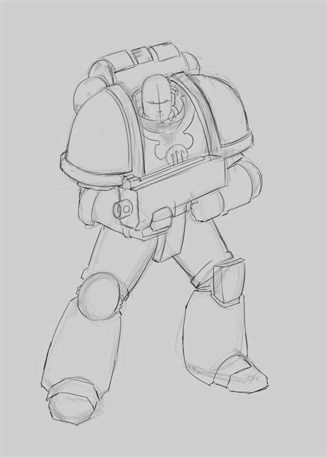 Space Marine Drawing at Explore
