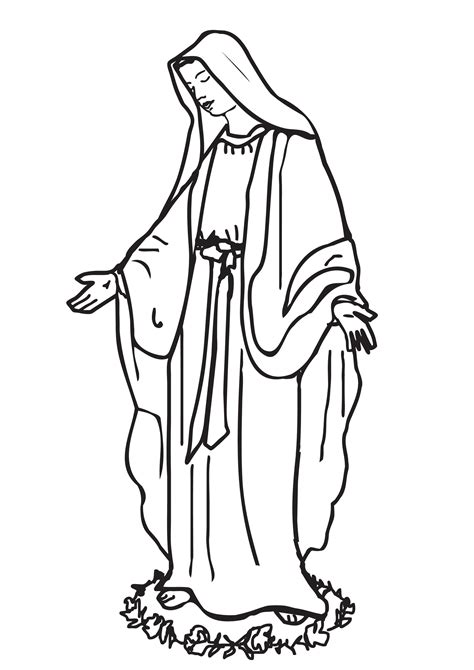 Mother Mary Drawing Free download on ClipArtMag