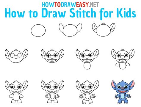 how to draw stitch easy and cute