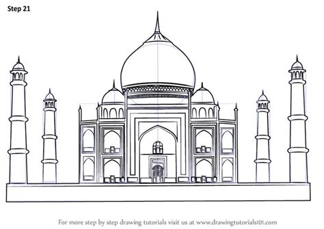 25K  Sample How To Draw Taj Mahal Sketch For Beginner