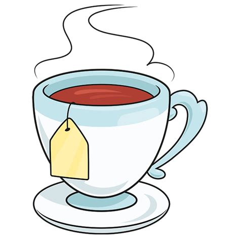how to draw a cup of tea Real Easy Step by Step with