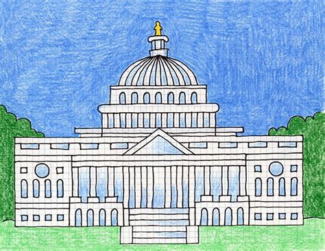 how to draw the capitol