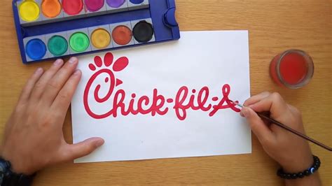 how to draw the chick fil a logo