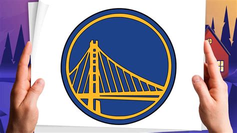 how to draw the golden state logo