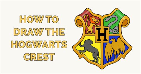 how to draw the hogwarts symbol
