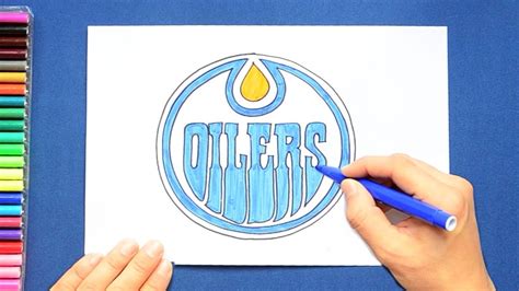 how to draw the oilers logo