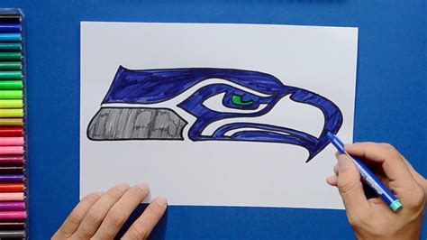 how to draw the seattle seahawks logo