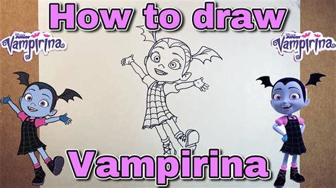 How to Draw Vampirina Cartoon Drawing and Coloring Step