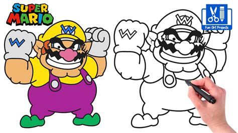 How to draw Wario from Super Mario games Sketchok easy