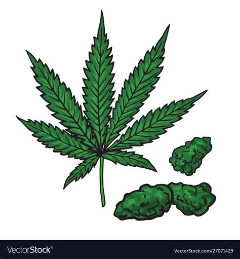 Cannabis Marijuana Set Stock Illustration Download Image