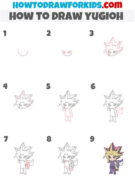 How to Draw Yami from YuGiOh with Easy Step by Step