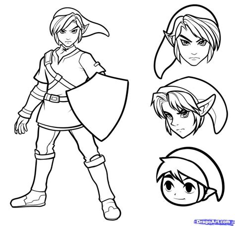How to Draw Zelda from Super Smash Bros printable step by