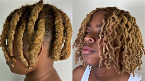 Before and after dread installation at G Spot Hair Design. Hair