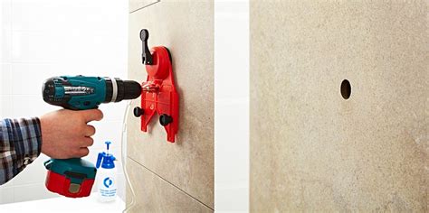 how to drill into tile shower wall