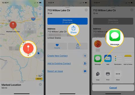 how to drop a pin in messages on iphone