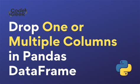 how to drop multiple columns in pandas dataframe