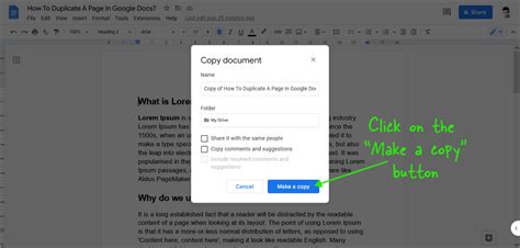 how to duplicate a picture in google docs