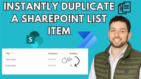 how to duplicate a sharepoint list item