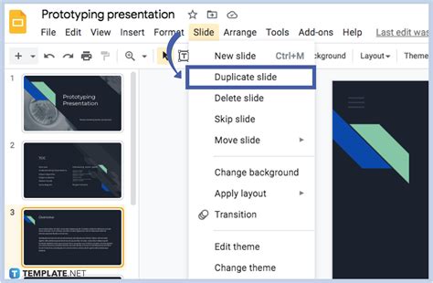 how to duplicate slide on google slides app