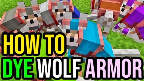 how to dye wolf armor minecraft java