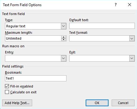 how to edit a form field in word