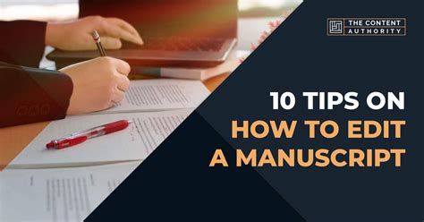 how to edit a manuscript