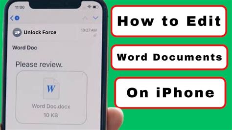 how to edit a word document on iphone email