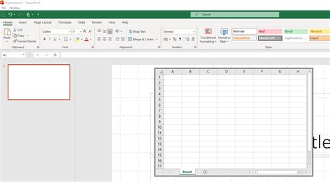 how to edit an excel spreadsheet in powerpoint
