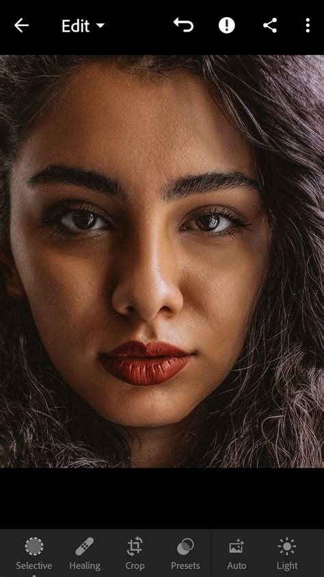 how to edit face in lightroom mobile