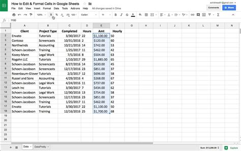 how to edit format in google sheets