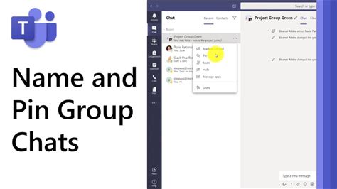 how to edit group name in teams chat