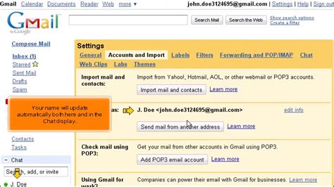 how to edit personal info in gmail