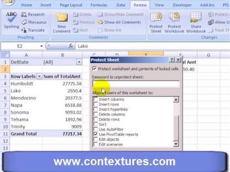 How To Edit Pivot Table On Protected Sheet