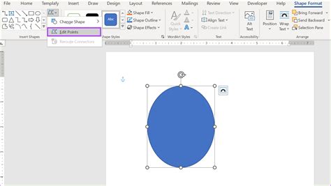 how to edit points of a shape in word