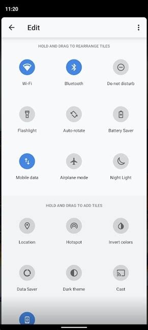 how to edit quick settings android 13