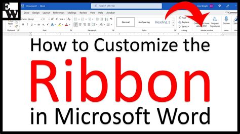 How To Edit Ribbon In Word