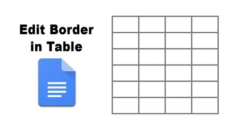 how to edit table border in google docs