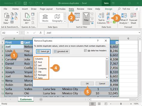 how to eliminate duplicates in excel table