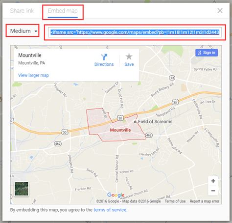 how to embed a map into html