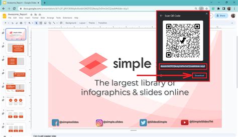how to embed a qr code in google slides