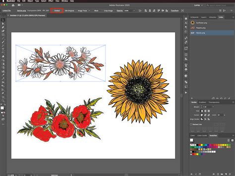 How To Embed Artwork In Illustrator