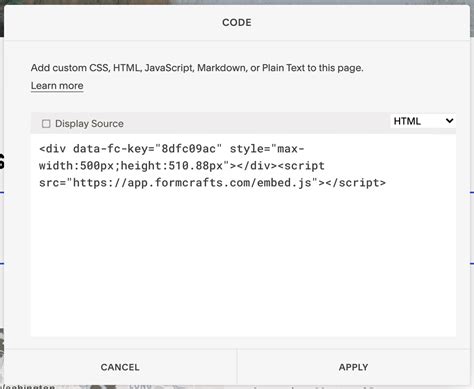 how to embed hubspot form in squarespace