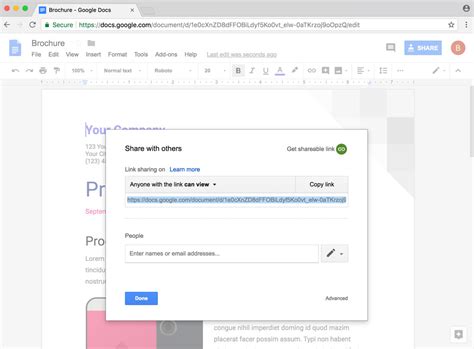 how to embed links on google docs