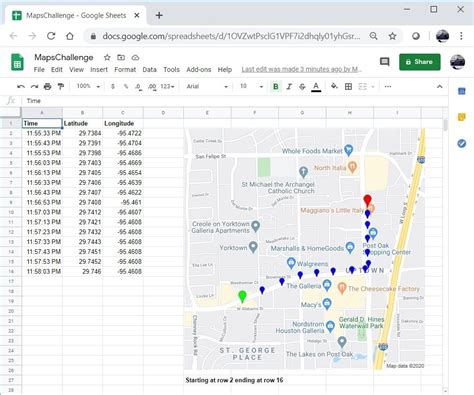 how to embed map in google sheets