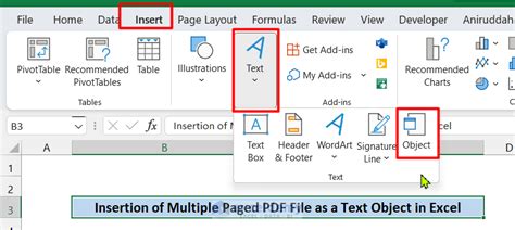 how to embed multiple pdf files in excel at once
