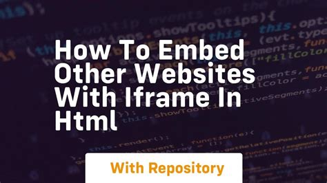 how to embed other websites with iframe in html